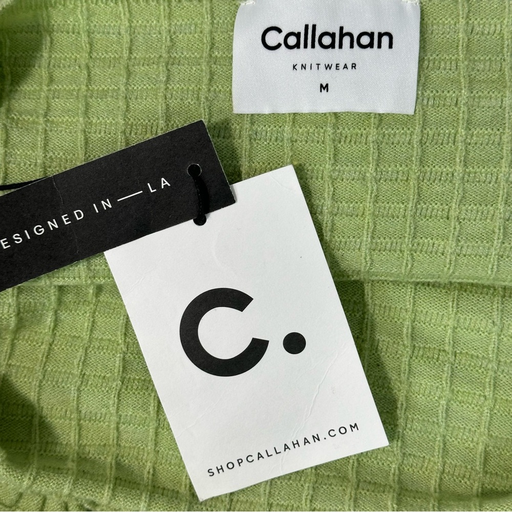 Callahan Knitwear Mimi Mini Halter Knit Dress Apple Green Medium - Picture 9 of 14